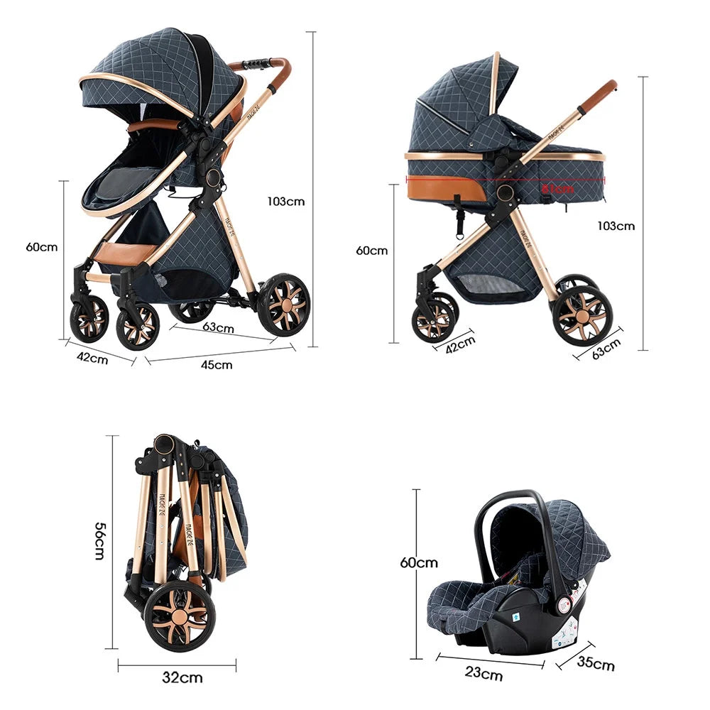 Baby Travel System Stroller with Safety Car Seat and Base Set F674668