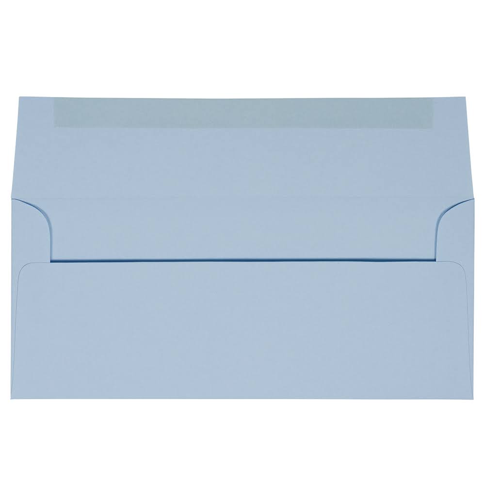 #10 Business Envelopes, 4 1/8 x 9 1/2, Baby Blue, 500/Box X99471