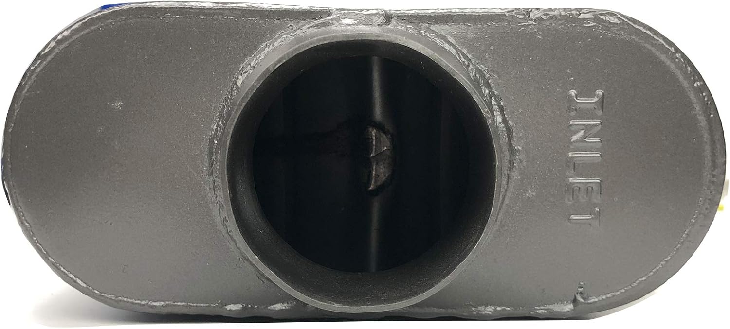 Pair of Single Chamber Performance Race Muffler 3" Center Universal Steel Muffler Pack of 2 Z817