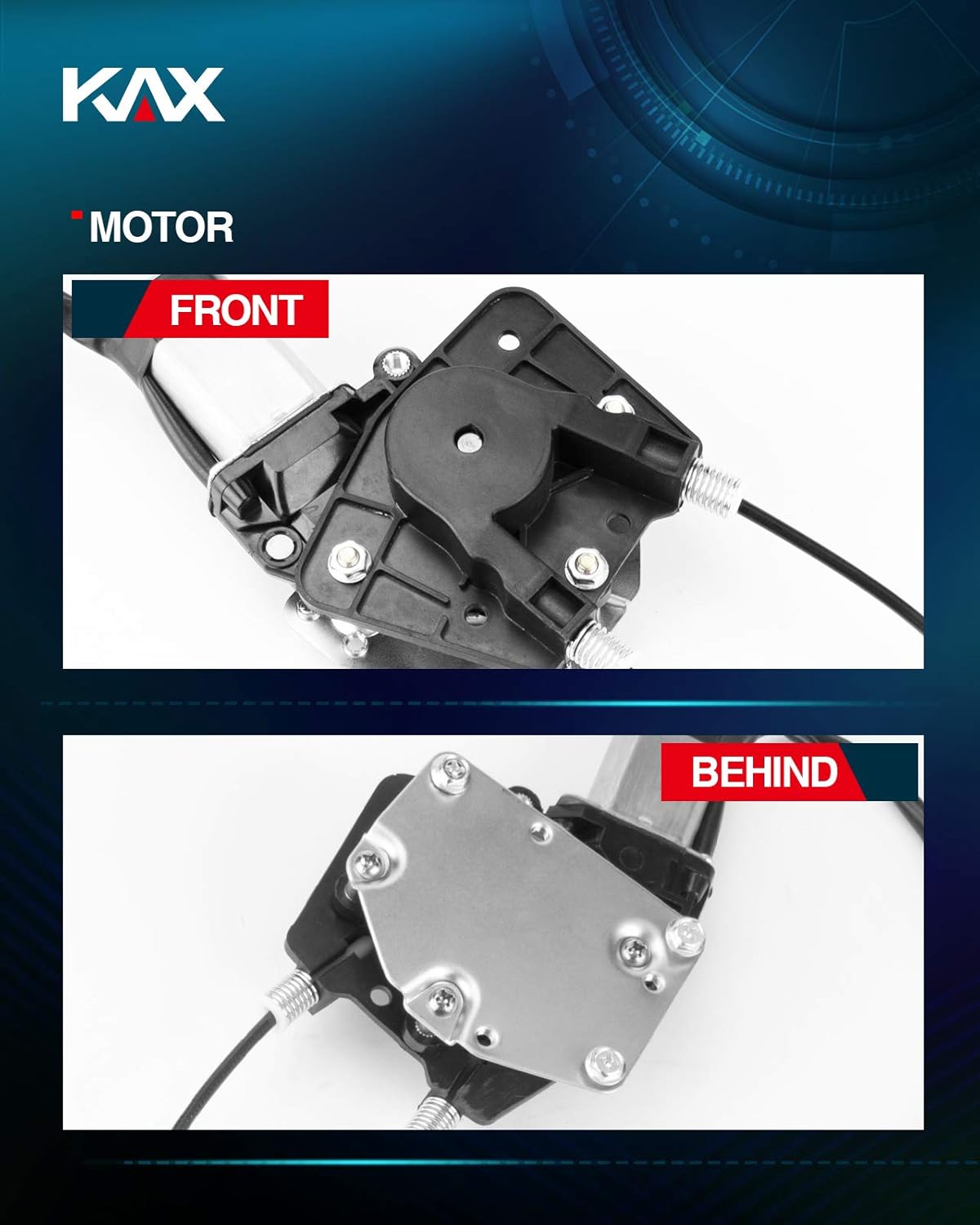 Power Window Regulator and Motor Assembly Front Left Driver Side Pack of 2 D516390