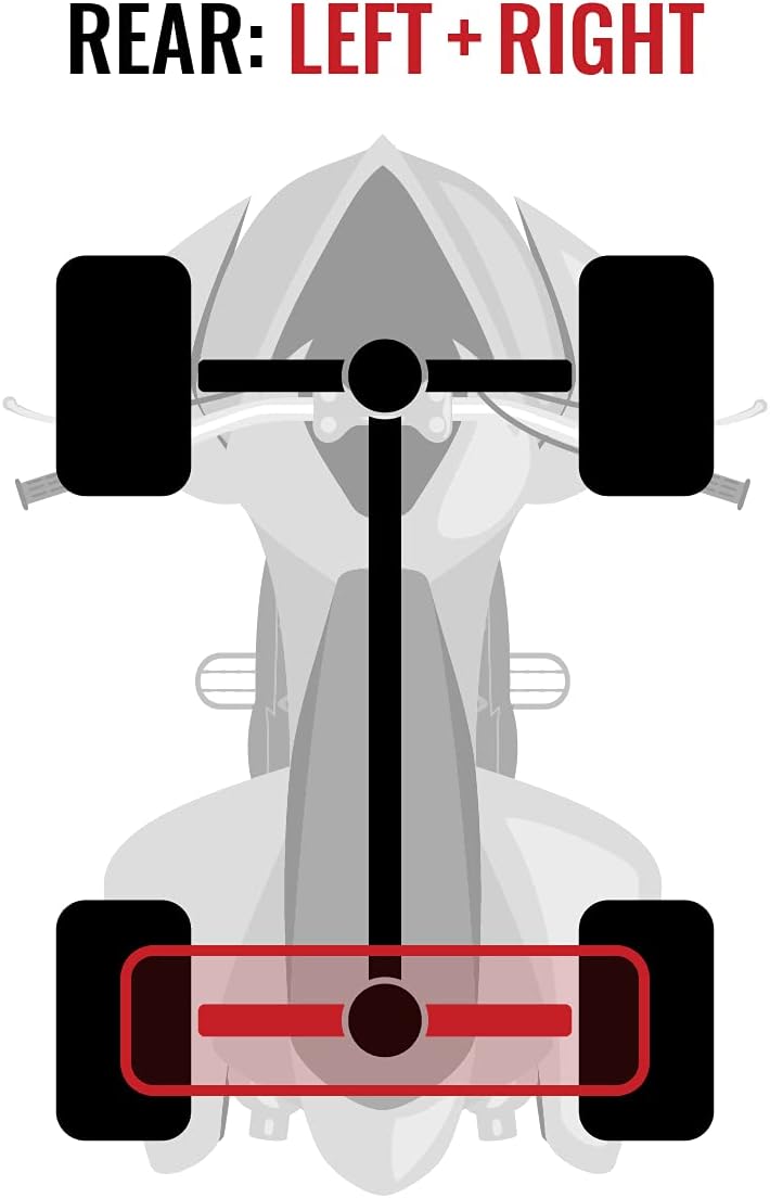 Rear Left Right Axles Pair for Can-Am Maverick 1000 4X4 O339