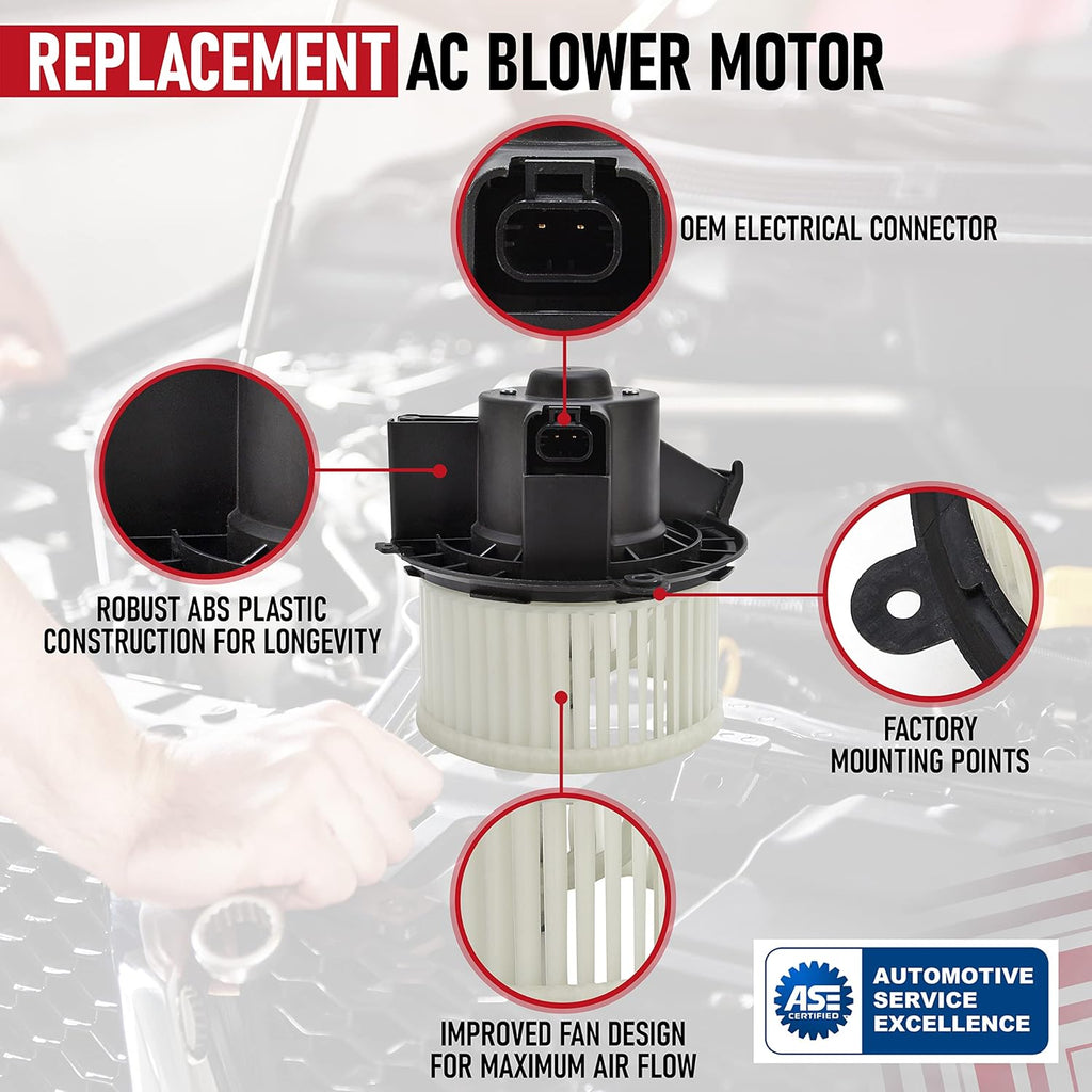 AC Heater Blower Motor with Fan, Pack of 2 P469