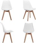 Set of 4 Upholstered Dining Chairs with Beech Legs L5914