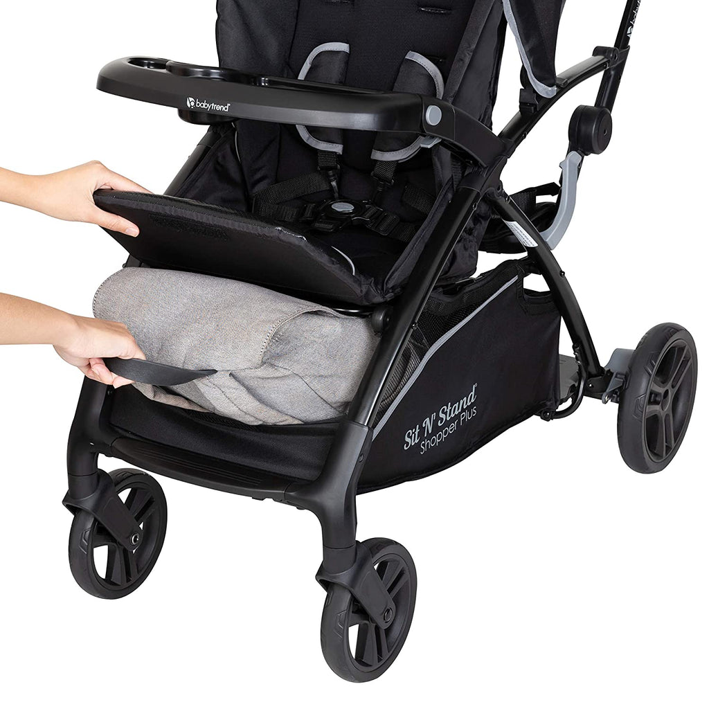Sit N Stand 5-in-1 Shopper Plus Stroller, Black D202