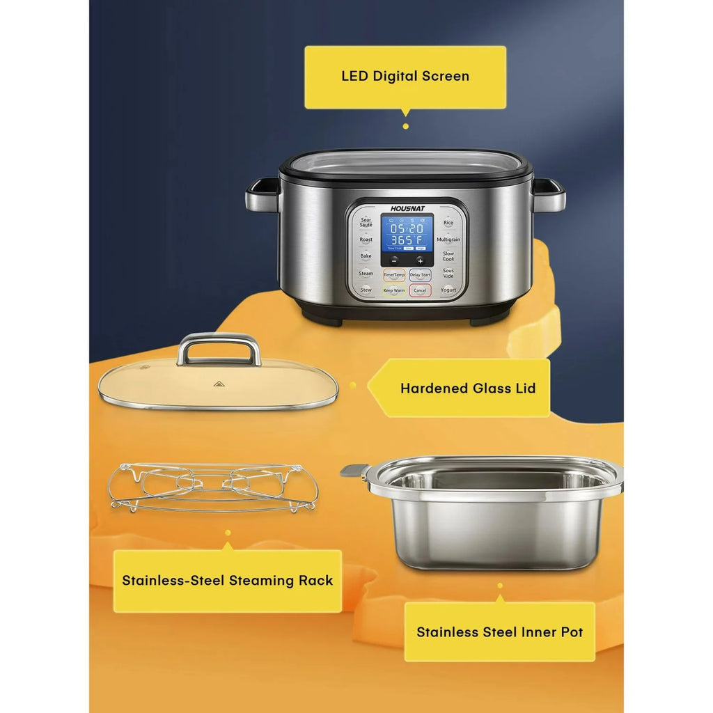 Refurbished 6Qt Silver Programmable Slow Cooker X919