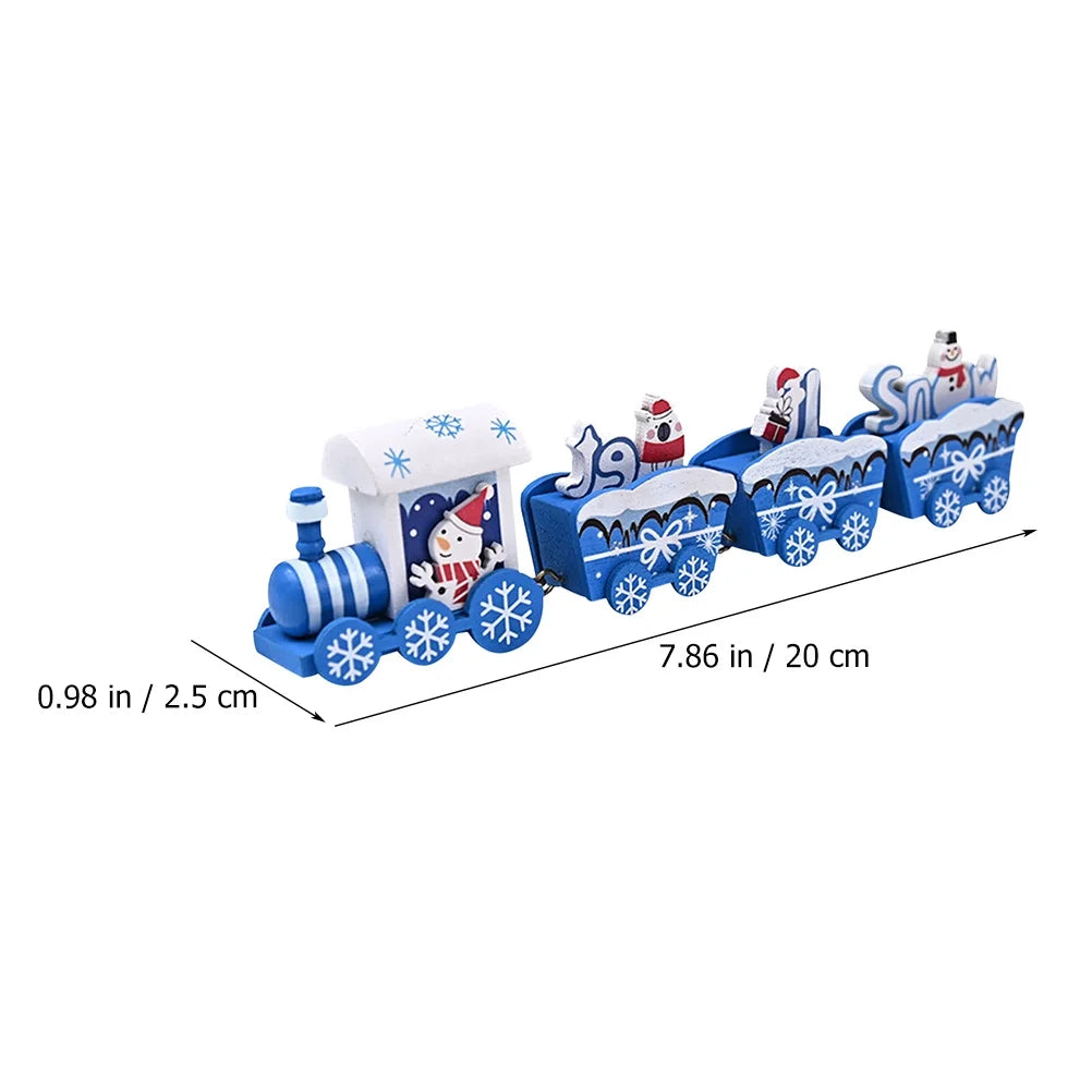 Christmas Wooden Train Playset 4 Boxes T531
