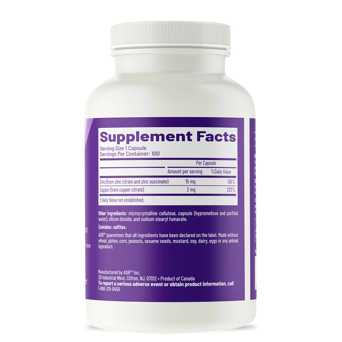 Zinc-Copper Balance, 100 Capsules U808147