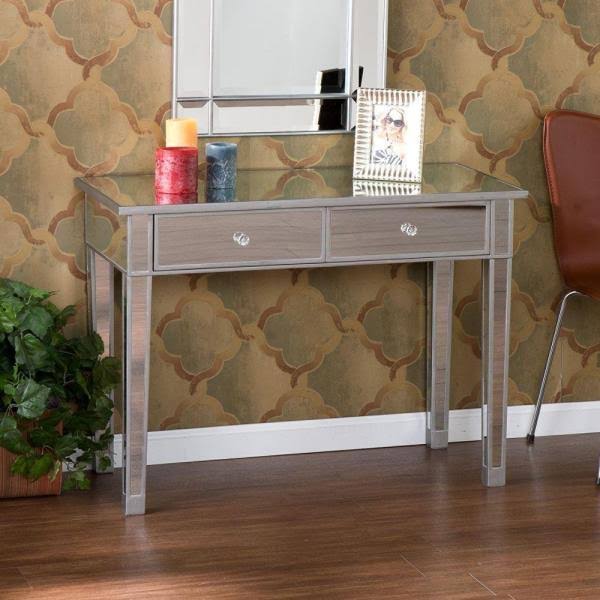 Matte Silver Storage Console Table Y43843