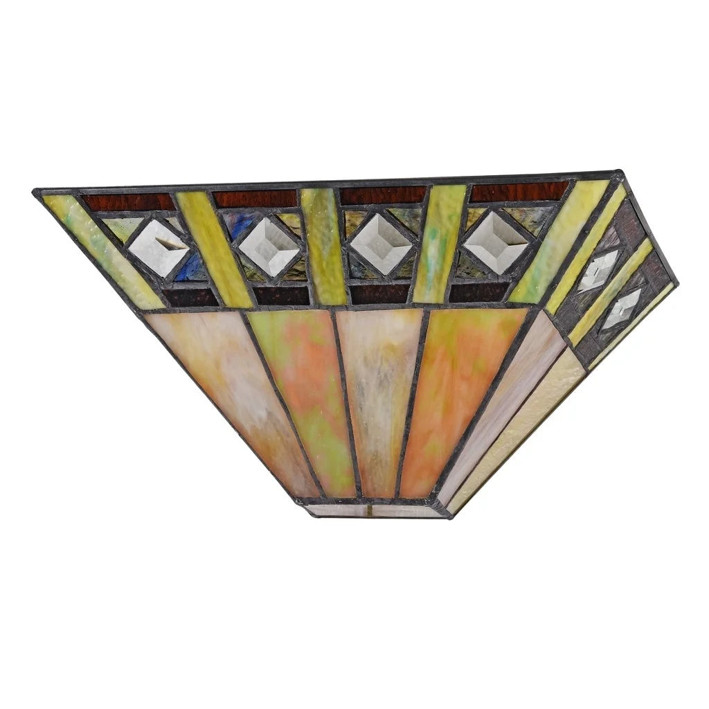 Black/Stained Glass Wall Sconce K95114