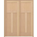 48 in. x 80 in. Unfinished Red Oak Wood Double Prehung Interior French Door S29311