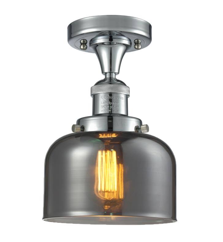 Large Bell 1 Light Semi-Flush Mount M83829
