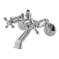 Polished Chrome Wall Mount Tub Faucet with Riser Adapter D3090