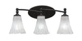 Dark Granite 3 Light Bath Bar with Italian Ice Glass M652