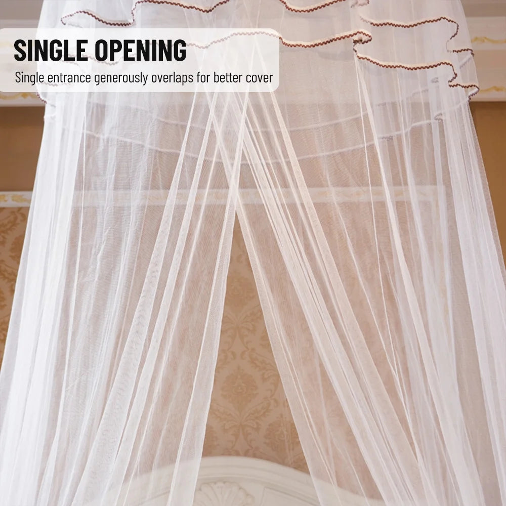 White Lace Bed Canopy L3211