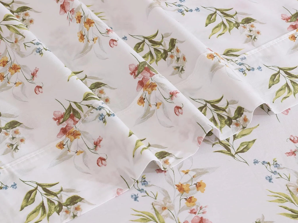 Split King 100% Cotton Percale 5-Piece Deep Pocket Sheet Set X4907
