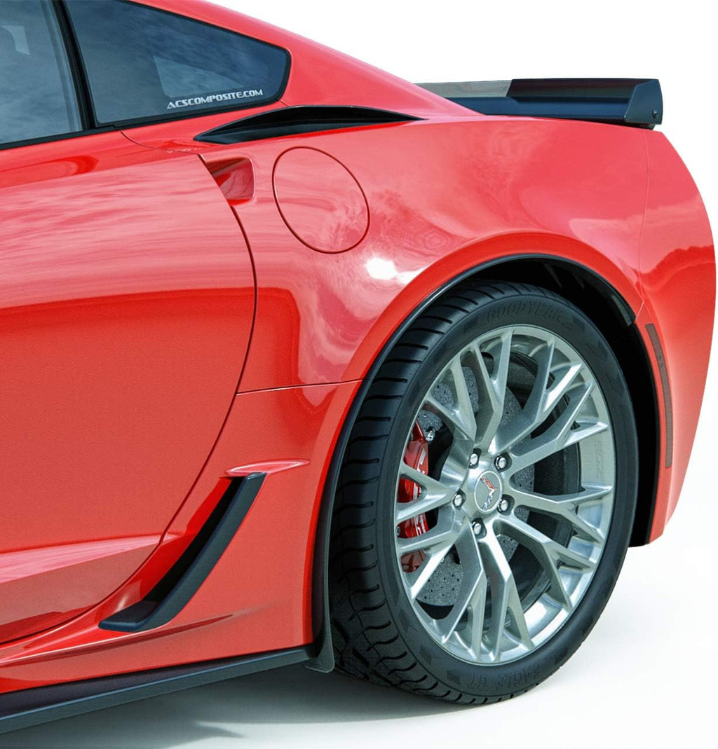 Painted Carbon Flash Black Rear Quarter Extensions F58909
