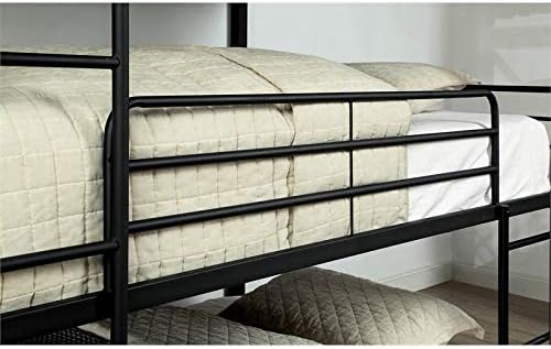 Metal Twin Triple Bunk Bed in Sand Black C71255