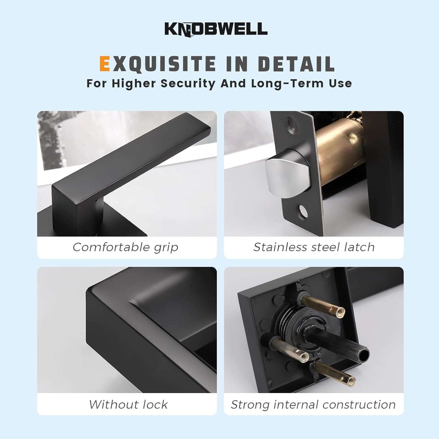 Matte Black Interior Door Leversets, 5 Pack Q842063