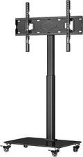 Mobile Tall TV Stand Rolling TV Cart with Wheels, Height Adjustable, Max VESA 600x400mm F884864