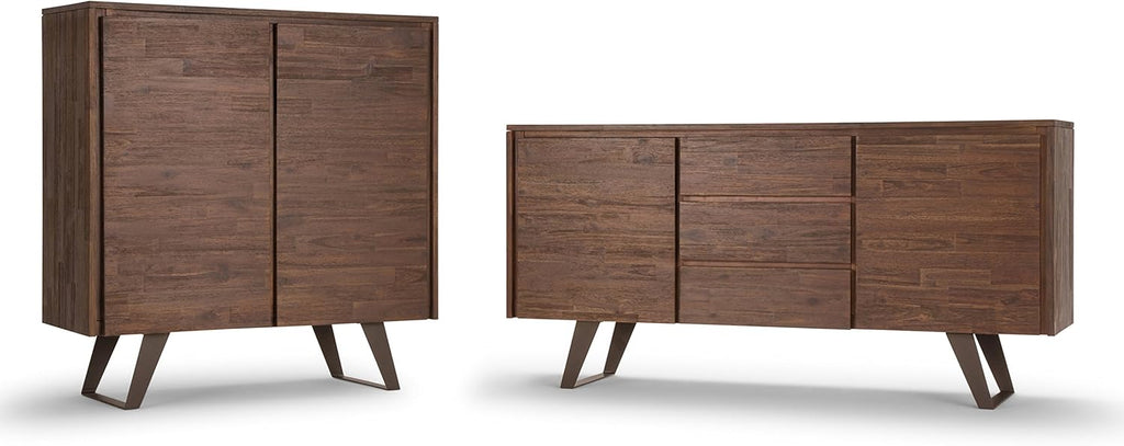 Solid Wood Storage Cabinet with 2 Doors and 4 Adjustable Shelves E9761