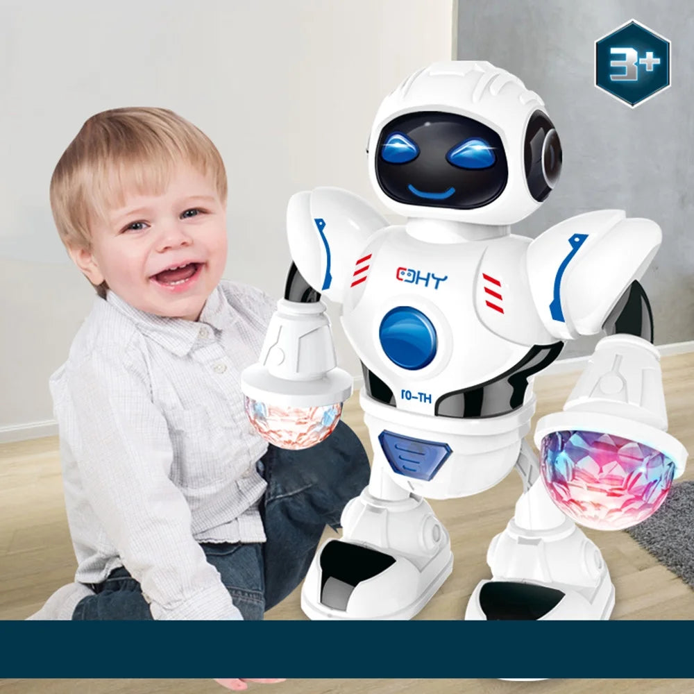 Fashion Intelligence Development Toys Robot Dancing Children Electric Light Music Model Toy Z9581