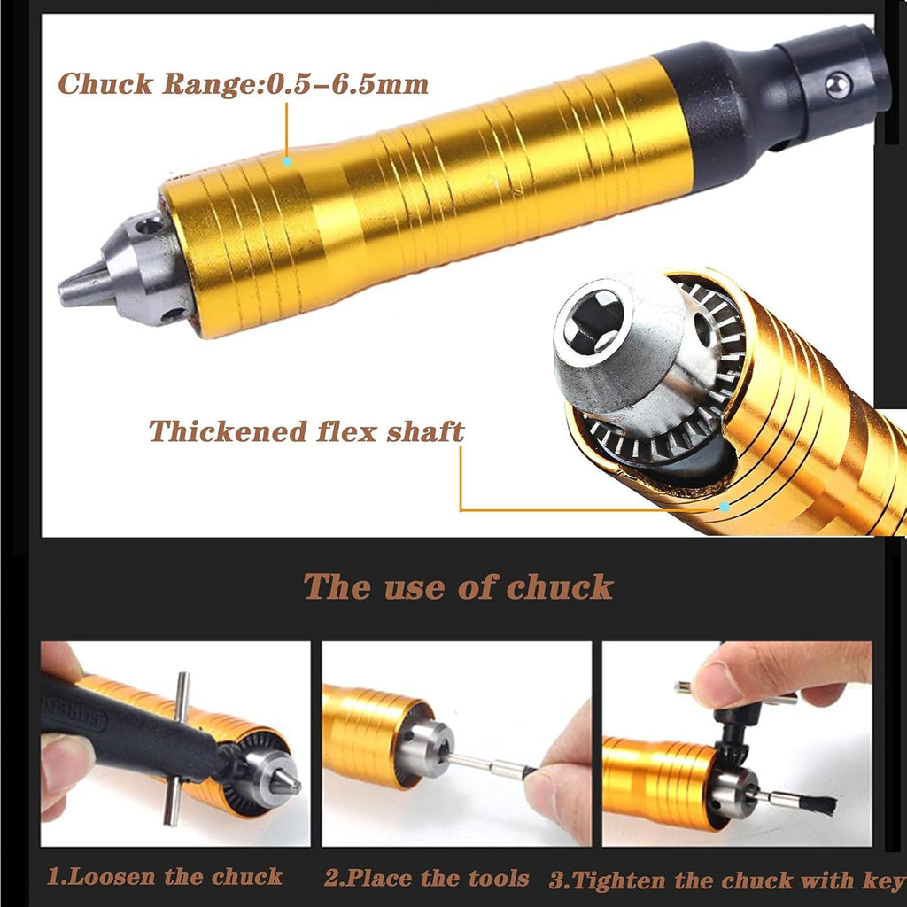 Flex Shaft Rotary Tool 780W 6.5MM Hanging Grinder Carver with Foot Pedal Control E465