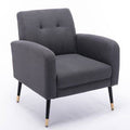 Gray Tufted Linen Armchair M1695
