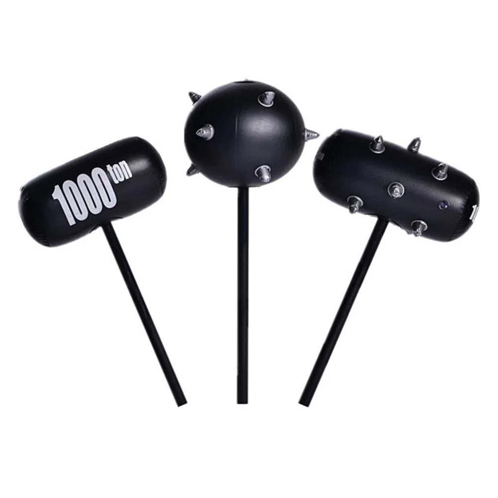 3PCS PVC Inflatable Hammers Meteor Hammer Barbed Ball Hammer Toy D33505