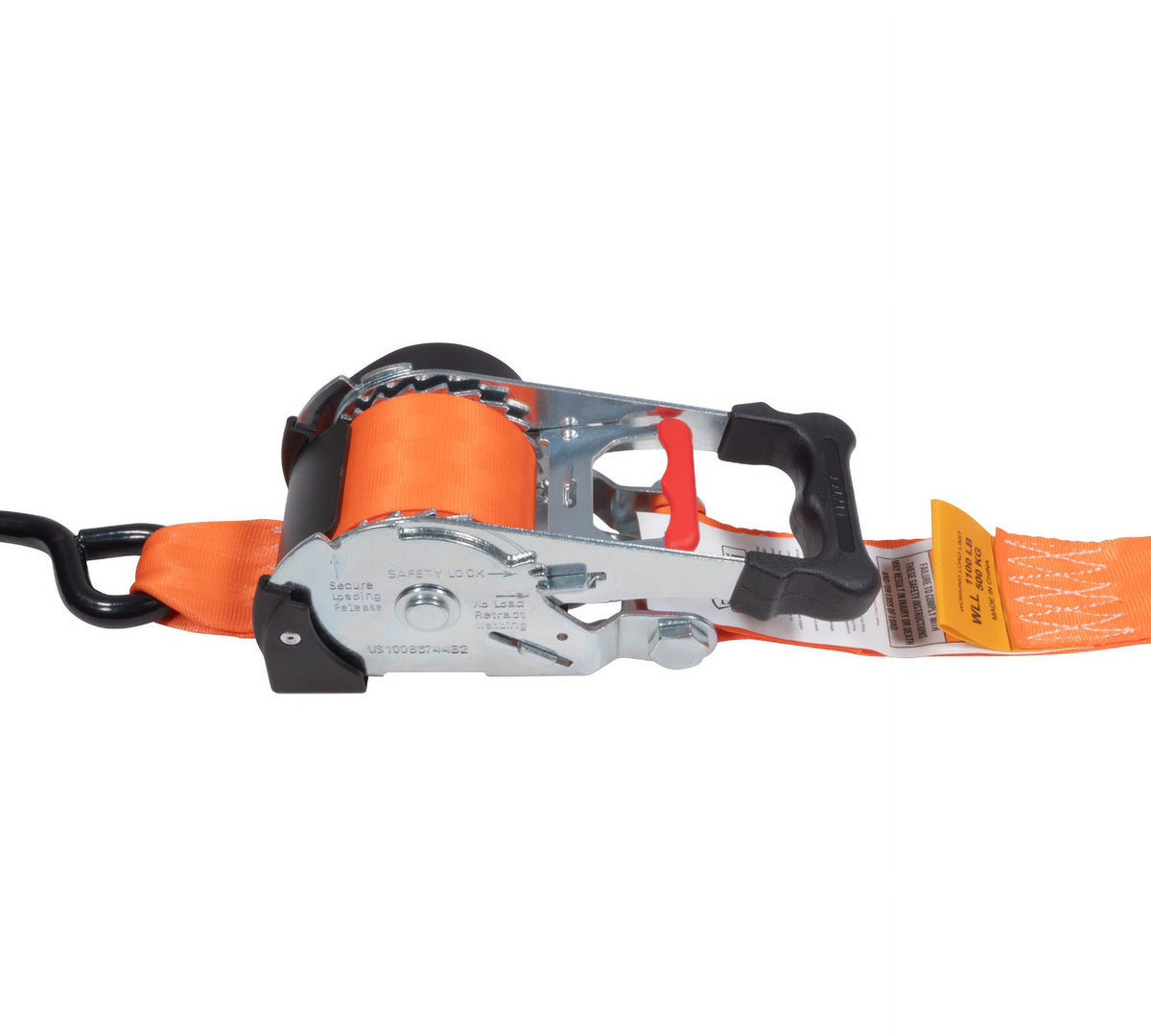 (4 Pack) Orange 2" x10' Auto Retract Ratchet Straps with Zinc Coated S Hook Tiedowns U268