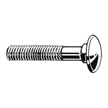 Carriage Bolt, 1/2-13, 4 In, Steel, Zinc, PK100 V4939