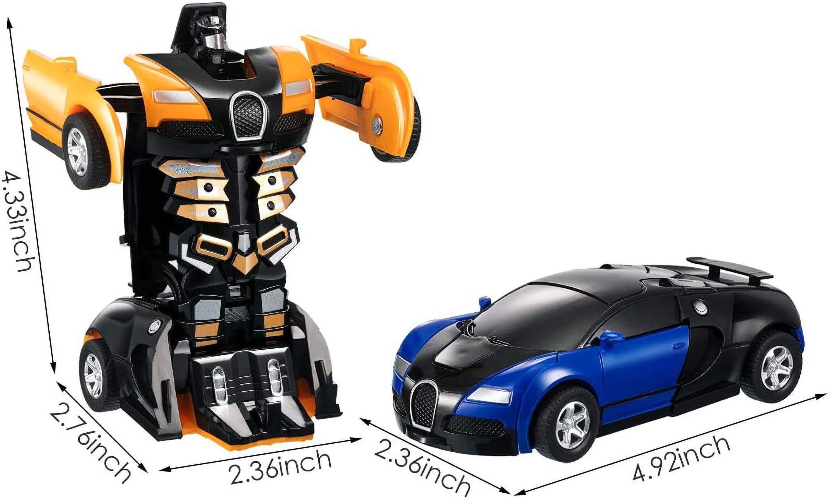 3 Pack 2 in 1 Deformation Robot Car Toy Q799007