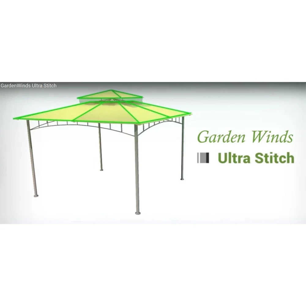 Midnight Trellis Replacement Canopy Top Cover for Steel Finial Gazebo I102346