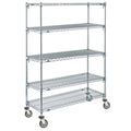 Chrome 5-Tier Stem Caster Cart V53157