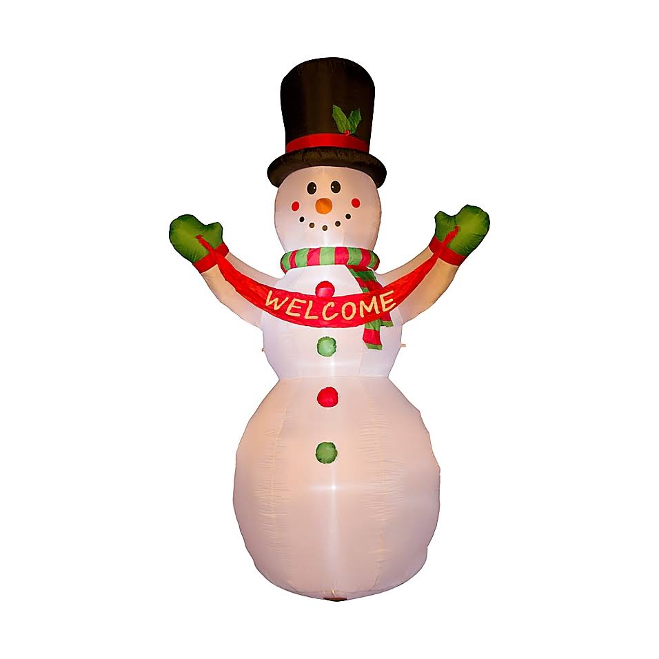 12& Pre-Lit Inflatable Snowman Decoration Z94078