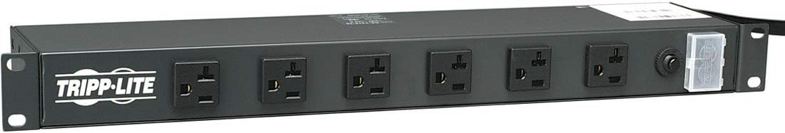12 Right Angle Outlets Rackmount PDU Power Strip, 15A, 15ft Cord, Black, Pack of 2 F246