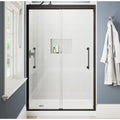 Bronze Sliding Frameless Shower Door with Clear Glass S1969