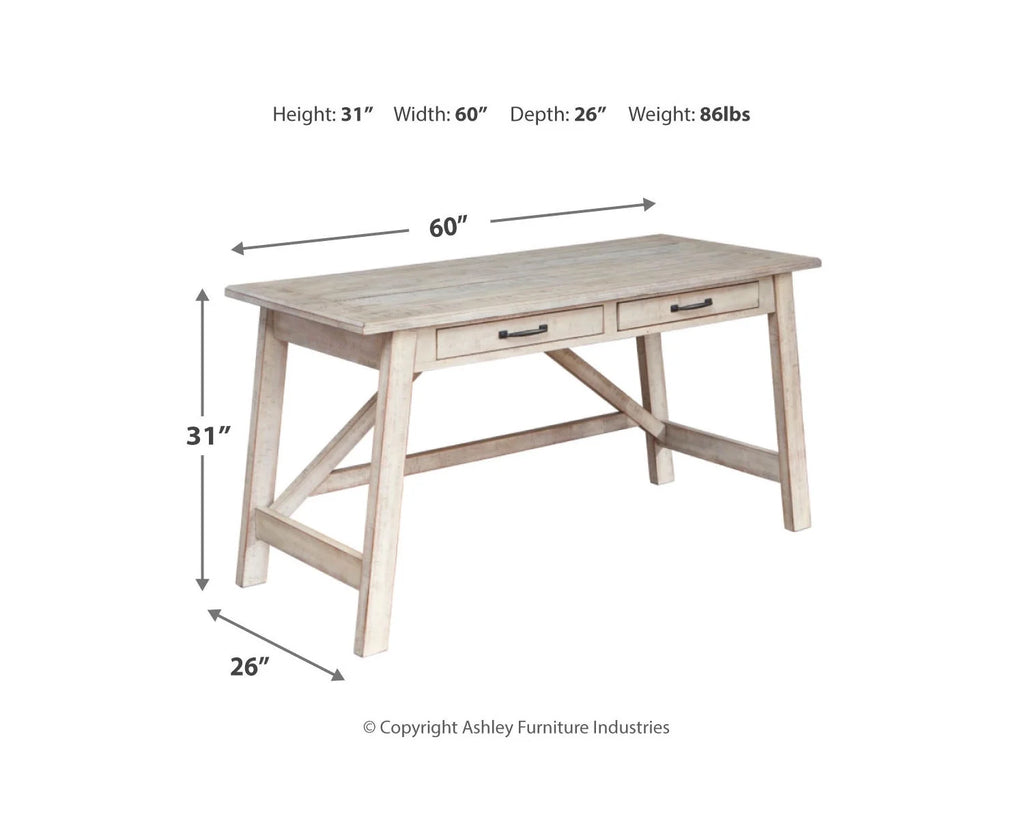 Whitewash 2 Drawer Desk T794