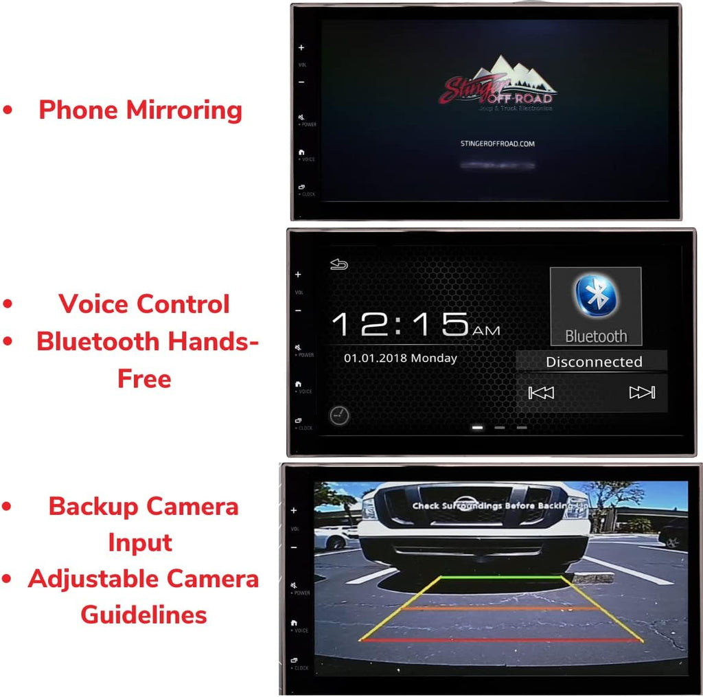 Double Din Complete Radio Kit with Touchscreen Radio, CarPlay, Android Auto, Bluetooth, Dash Kit, Can Bus Interface, Camera Input and Antenna Adapter R4526