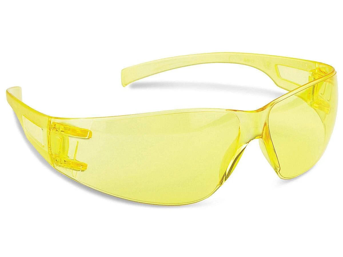 Amber Wraparound Safety Glasses, Qty of 12 G682070