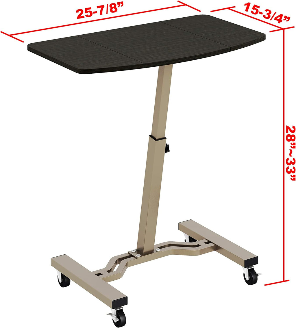 Height Adjustable Mobile Laptop Stand Desk Rolling Cart, Pack of 2 B924836