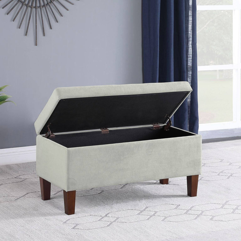 Black Plaid Decorative Storage Bench U571010