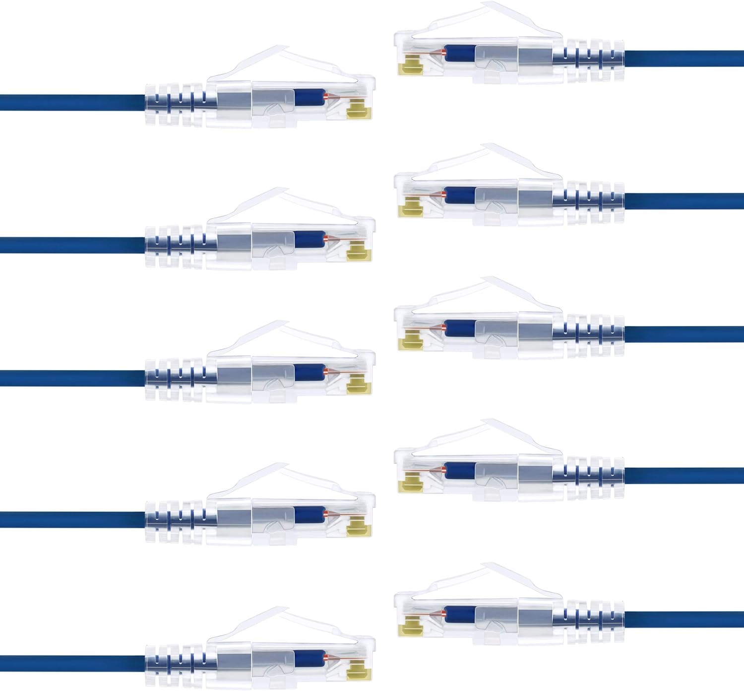 10-Pack 7 Feet Blue Cat6 Ethernet Patch Cable V847