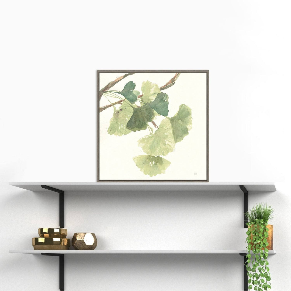 Light Graywash Framed Canvas Art B2282