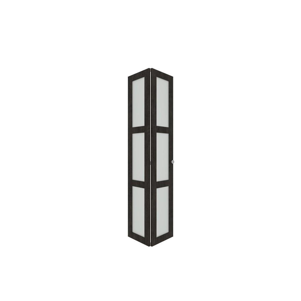 Brown 3-lite MDF Bi-Fold Closet Door W459929