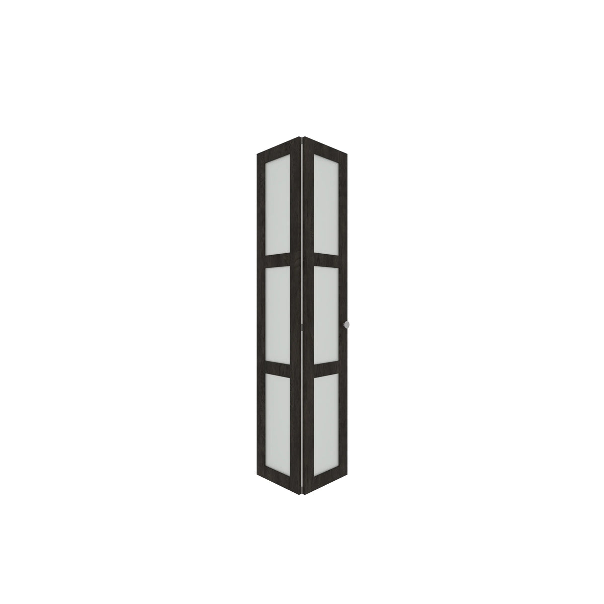 Brown 3-lite MDF Bi-Fold Closet Door W459929