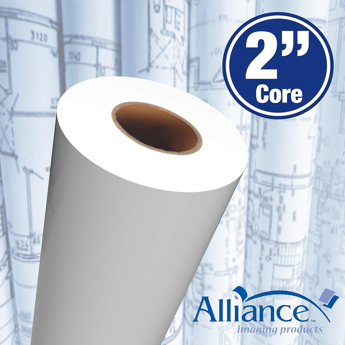 30” x 300’ CAD Rolls 92 Bright 20lb Ink Jet Bond Paper with 2" Core S531