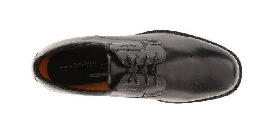 Black Plain Toe Derby Shoes Q48781