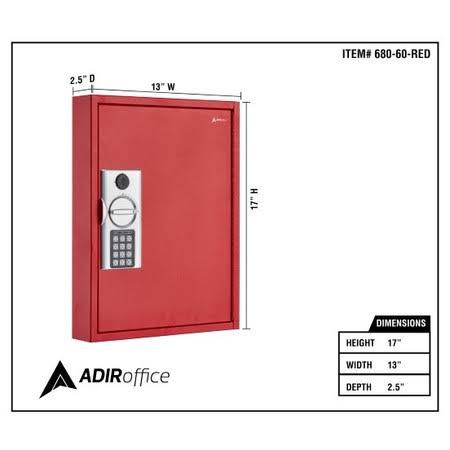 Red Key Cabinet with Digital Lock D185937
