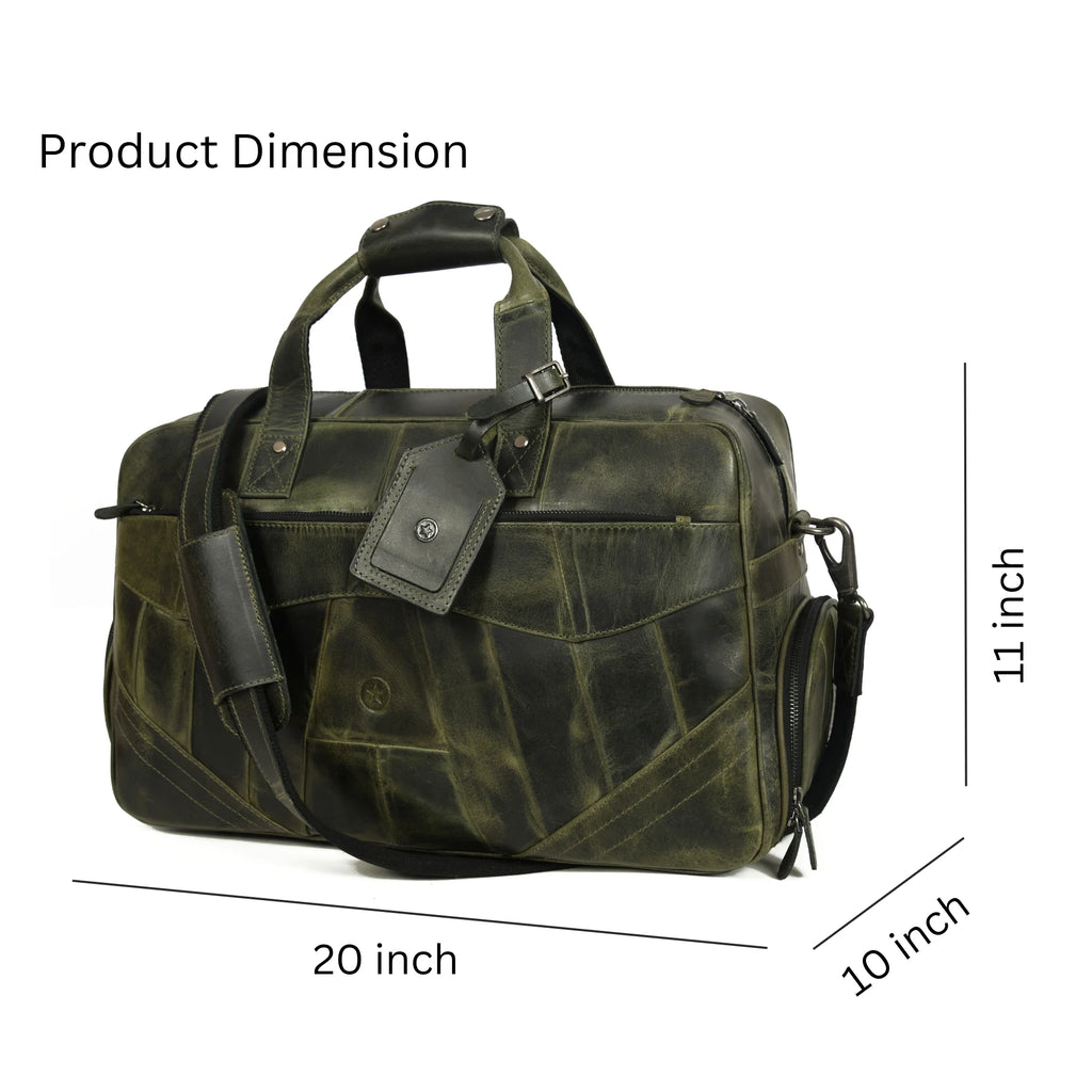 Leather Duffle Bag Travel Bag J370976