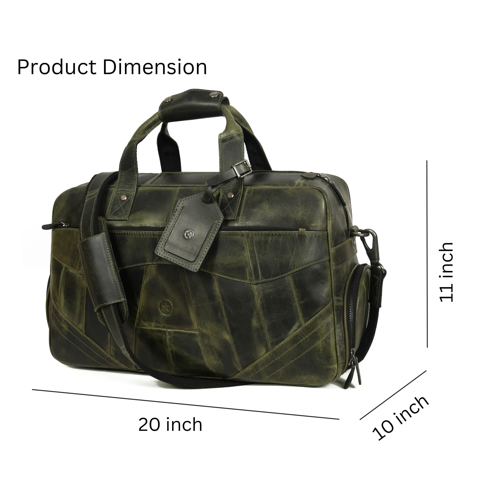 Leather Duffle Bag Travel Bag J370976